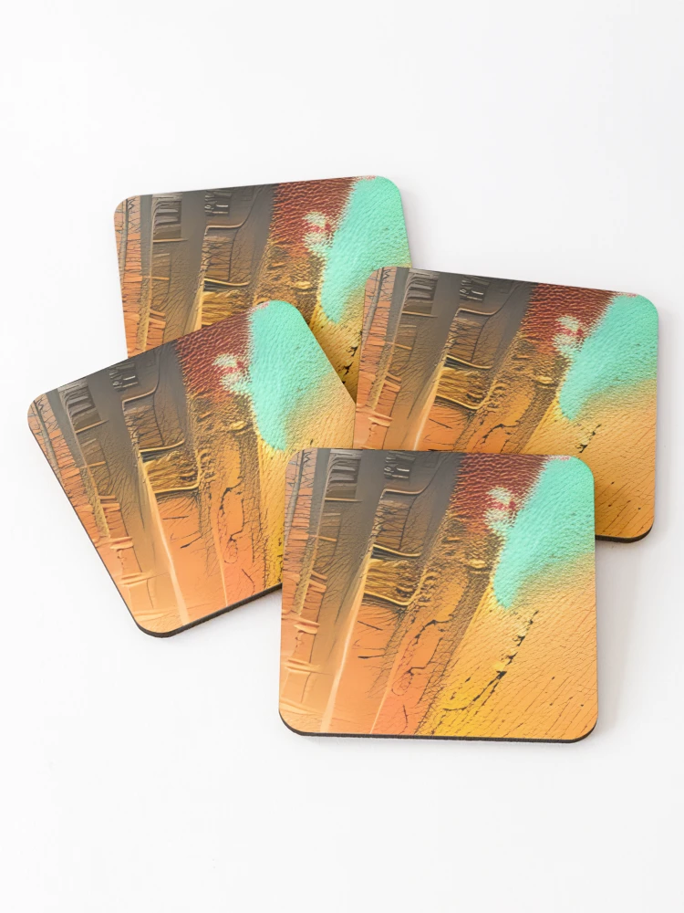 Thumbnail 1 of 5, Coasters (Set of 4), Abstract Textured Design designed and sold by Rell1970.