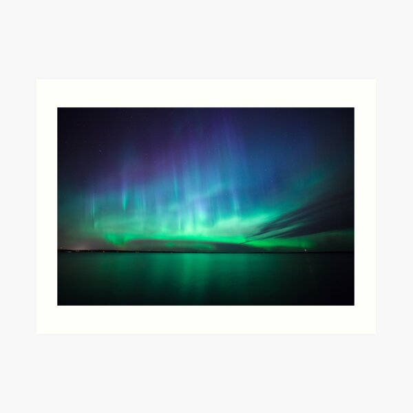 Beautiful northern lights Art Print