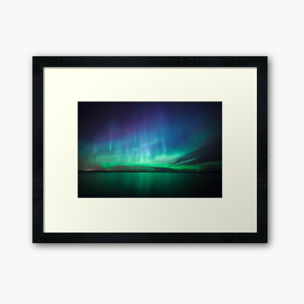 Beautiful northern lights Framed Art Print