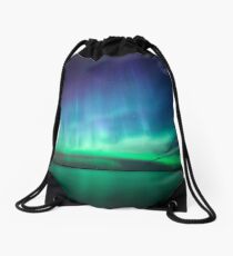 Beautiful northern lights Drawstring Bag