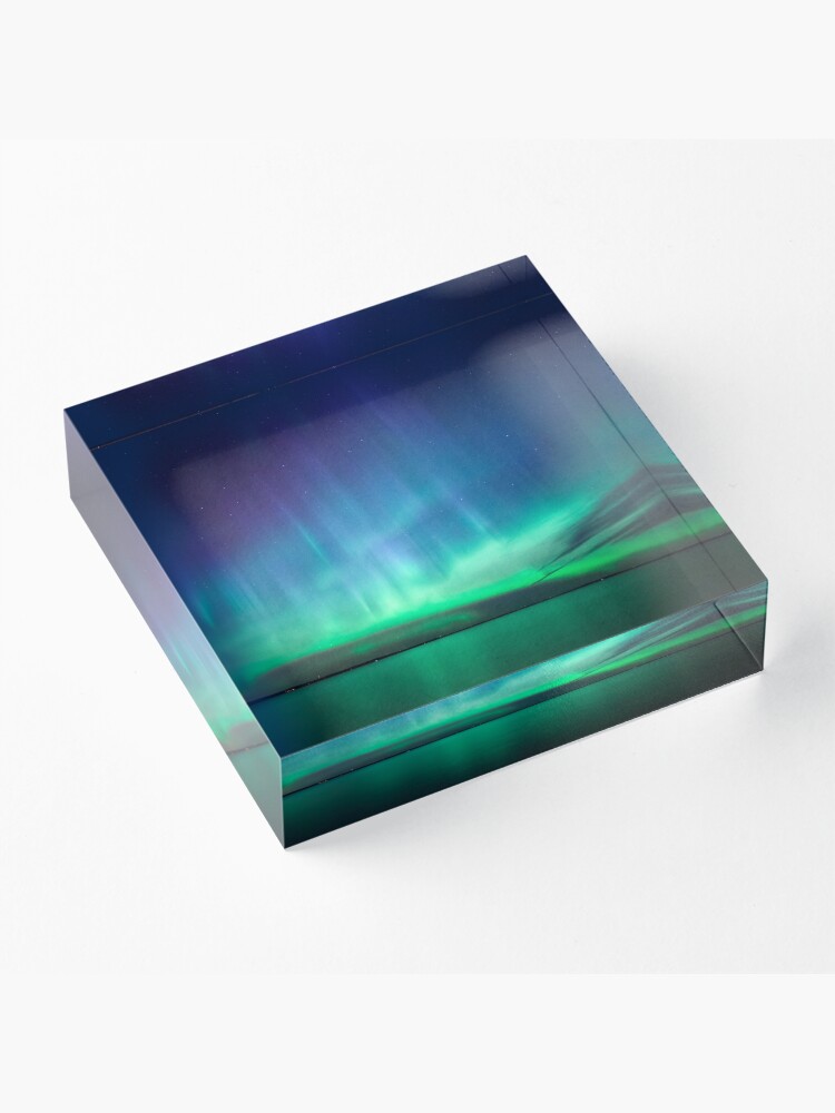 Alternate view of Beautiful northern lights Acrylic Block