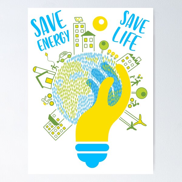 Save Energy poster Drawing| Energy conservation poster drawing for  compitition - YouTube