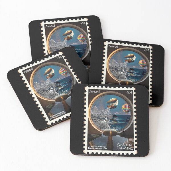 Item preview, Steampunk Cat Airmail Returns - Aviation Dreaming designed and sold by BitterGrounds.