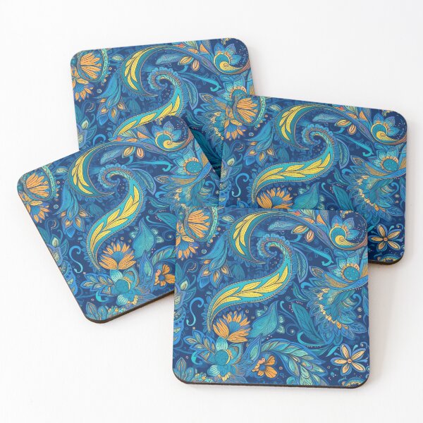 Item preview, A blue henna pattern designed and sold by TogetherDshop.