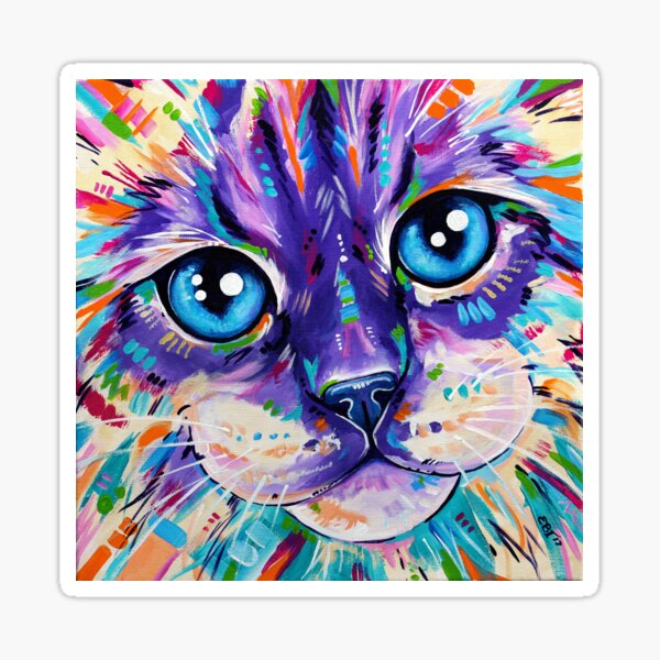 Cats in Color 1 - Ragdoll Cat Sticker