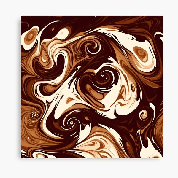 Milk Chocolate Swirl Abstract Print Pillow Throw Pillow for Sale