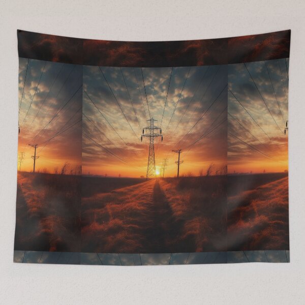 Item preview, Pylons at sunset designed and sold by pinkal.