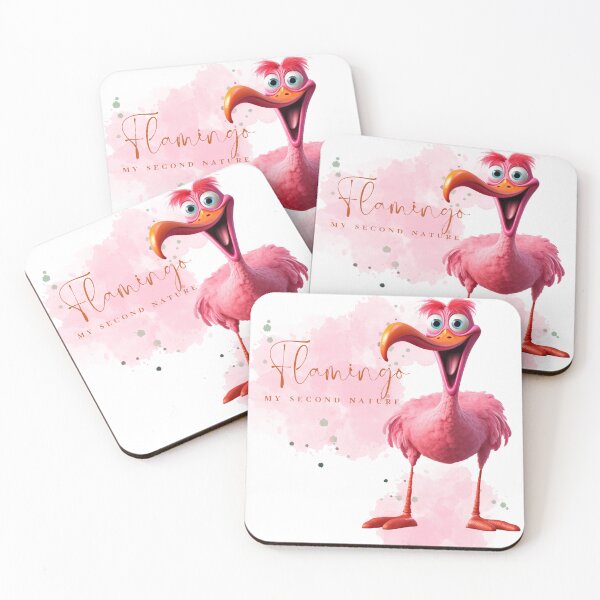 Item preview, Cute Pink Flamingo 'My Second Nature' Trendy Apparel and Accessories designed and sold by Magnuna.