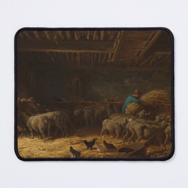 Item preview, The Sheepfold | Charles Jacque | 1857 Animal Art designed and sold by CJET.