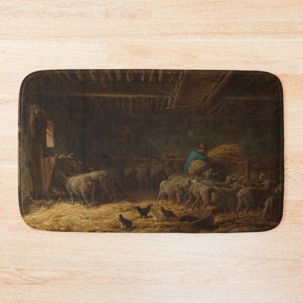Item preview, The Sheepfold | Charles Jacque | 1857 Animal Art designed and sold by CJET.