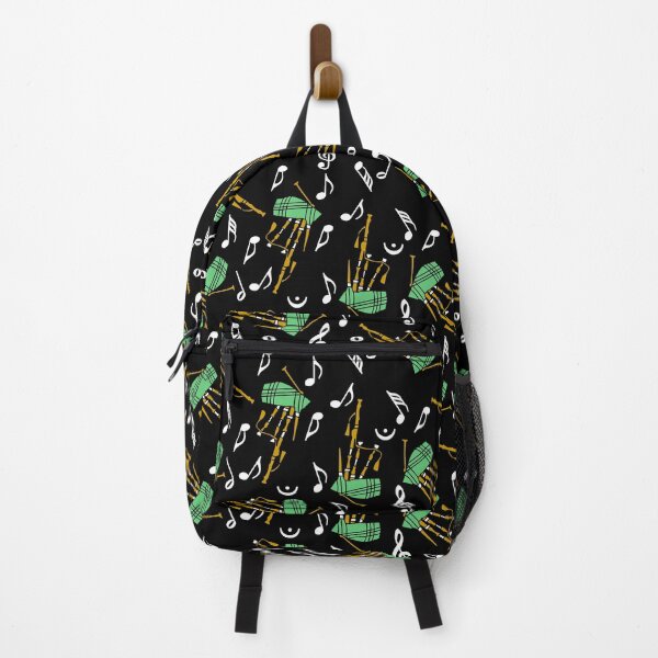 Item preview, Bagpipes Music Note Pattern Black designed and sold by BartholGraphics.