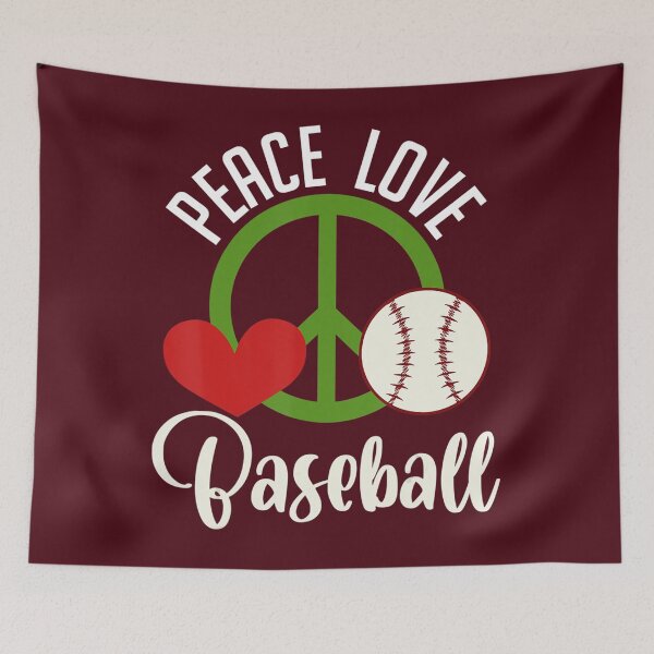 Item preview, Peace Love Baseball Bat Sport Homerun Softball 	 	 designed and sold by yrhneoazdqd70.