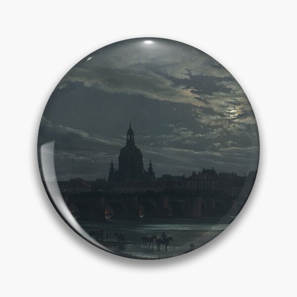 Item preview, View of Dresden by Moonlight - Johan Christian Dahl 1839 designed and sold by warishellstore.