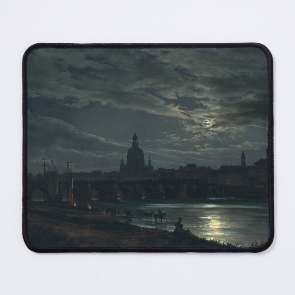 Item preview, View of Dresden by Moonlight - Johan Christian Dahl 1839 designed and sold by warishellstore.
