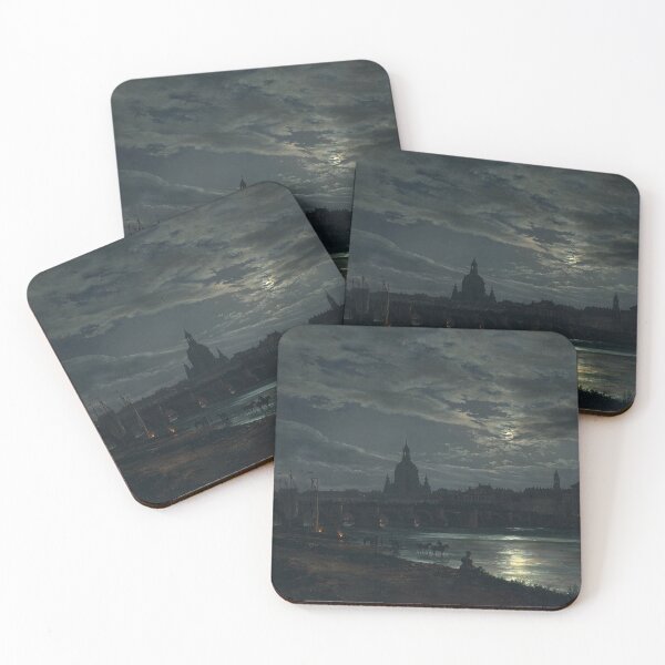 Item preview, View of Dresden by Moonlight - Johan Christian Dahl 1839 designed and sold by warishellstore.
