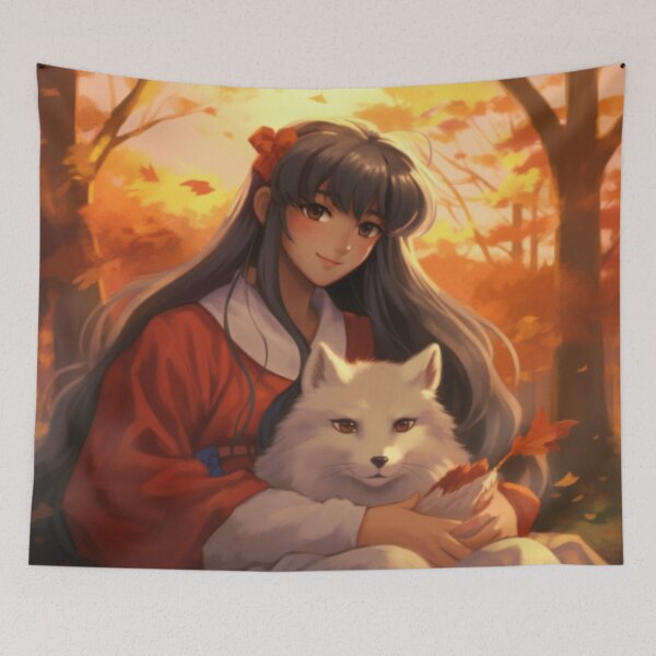 Item preview, The white fox and the girl designed and sold by JacindaM18.