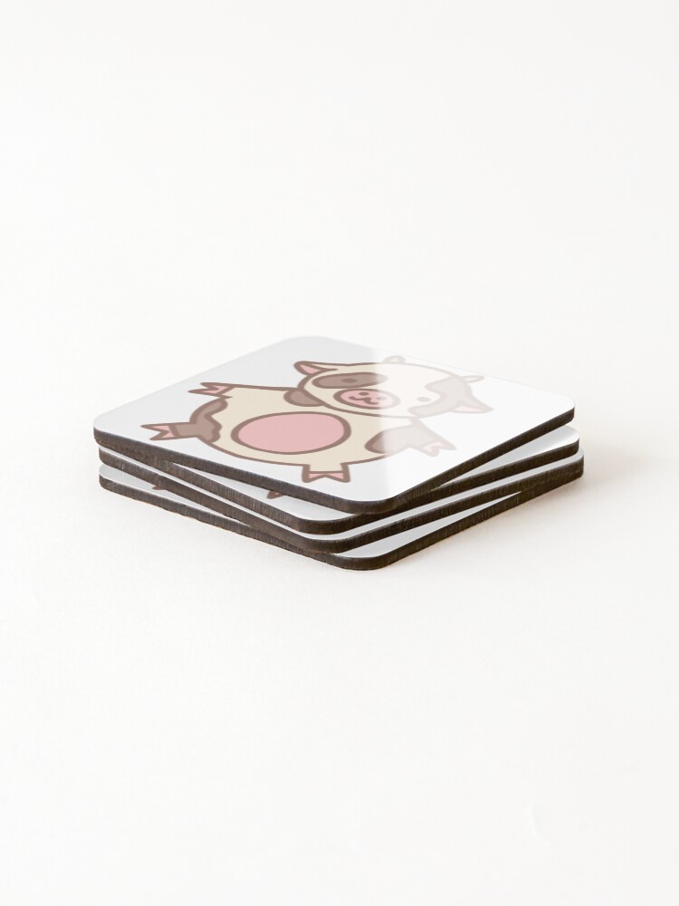 Thumbnail 4 of 5, Coasters (Set of 4), Round Cow designed and sold by Rabbittooth.
