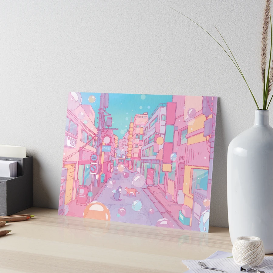 The cute cats in the Tokyo streets (Soft pastel version