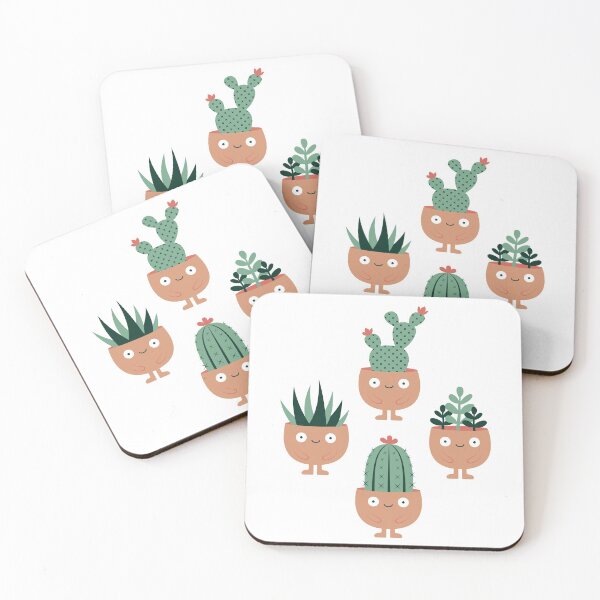 Item preview, Cute terracotta pots with succulent hairstyles designed and sold by Petits Pixels.