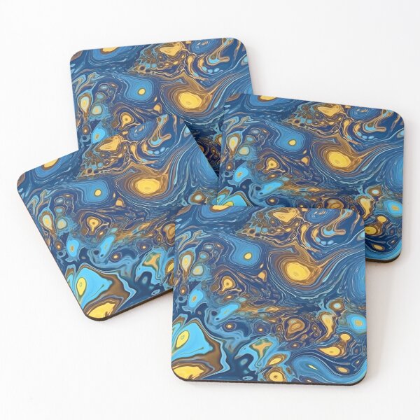 Item preview, A Captivating Blue and Yellow Abstract designed and sold by EVA4designs.