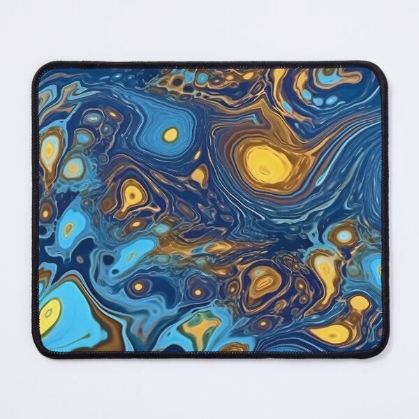 Item preview, A Captivating Blue and Yellow Abstract designed and sold by EVA4designs.