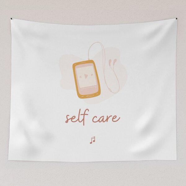 Item preview, Self Care Earbuds and Music Mental Health Quotes designed and sold by RueBennet.