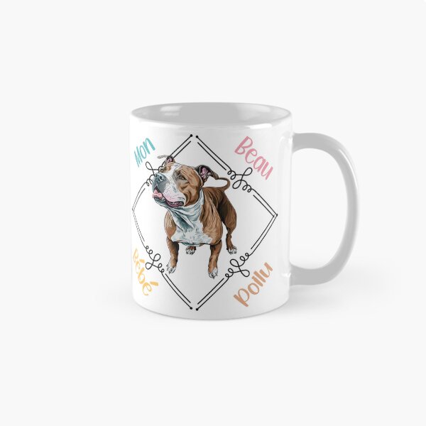 Item preview, American Staffordshire Terrier dog (am staff, amstaff or staff), my beautiful hairy baby for Terrier lovers, in French. designed and sold by isaweb.