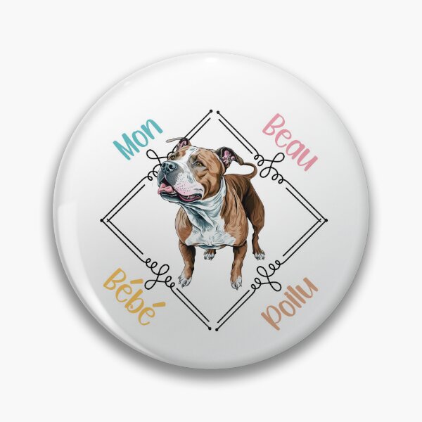Item preview, American Staffordshire Terrier dog (am staff, amstaff or staff), my beautiful hairy baby for Terrier lovers, in French. designed and sold by isaweb.