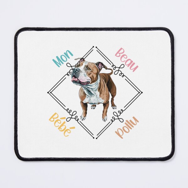 Item preview, American Staffordshire Terrier dog (am staff, amstaff or staff), my beautiful hairy baby for Terrier lovers, in French. designed and sold by isaweb.