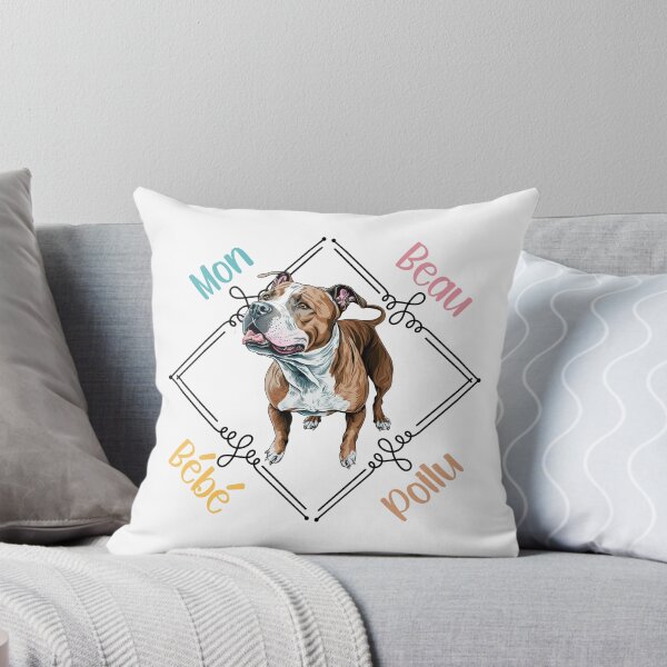 Item preview, American Staffordshire Terrier dog (am staff, amstaff or staff), my beautiful hairy baby for Terrier lovers, in French. designed and sold by isaweb.