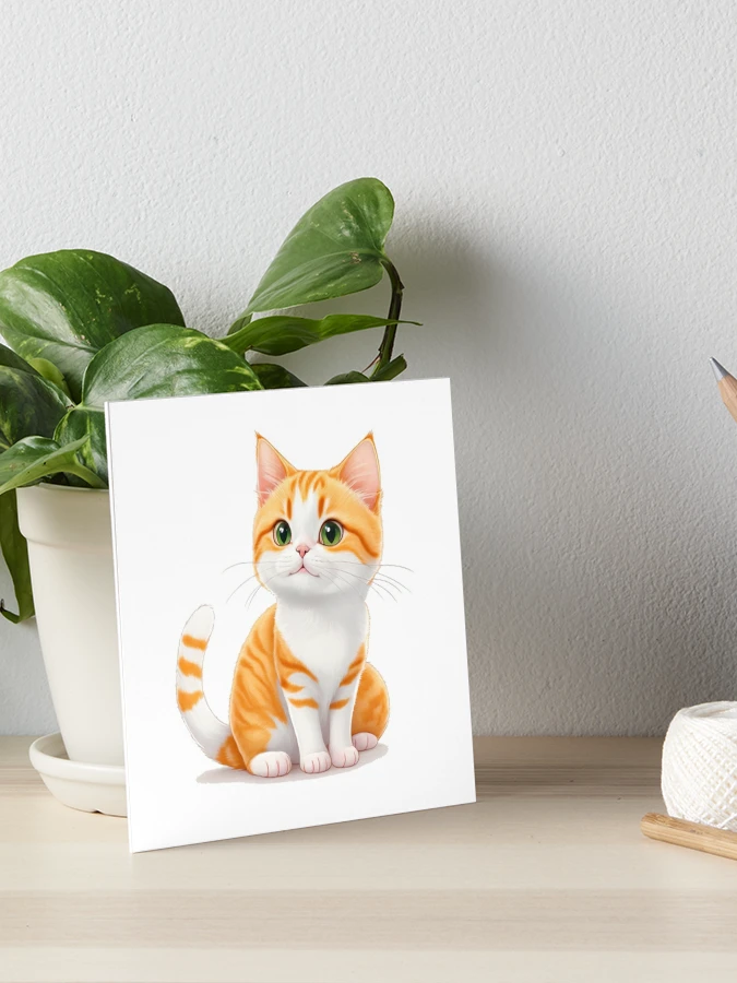 Cute cat print by Beranger