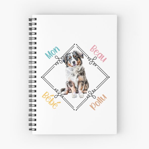 Item preview, Australian Shepherd dog, my beautiful hairy baby for shepherd lovers, in French. designed and sold by isaweb.