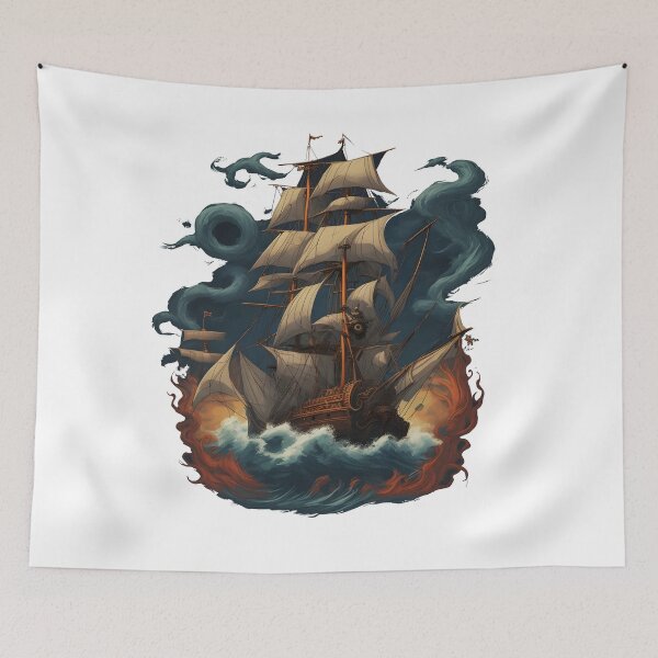 Item preview, Kraken's Call in Ghibli Style designed and sold by printyai.