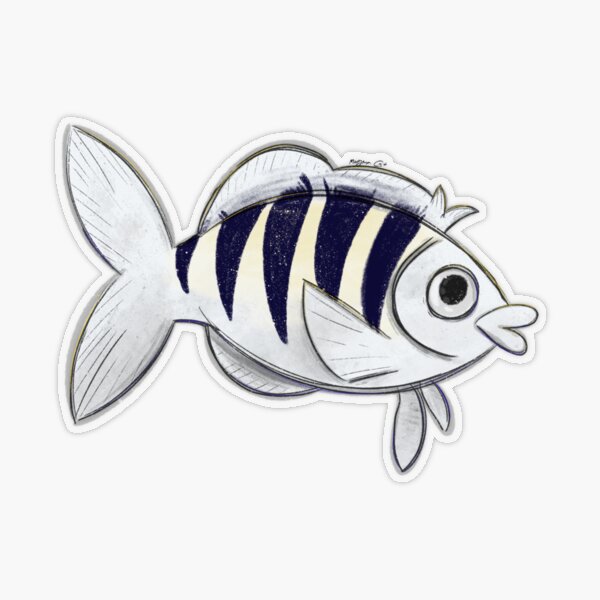 Creepy Fish Sticker for Sale by MagmaCat