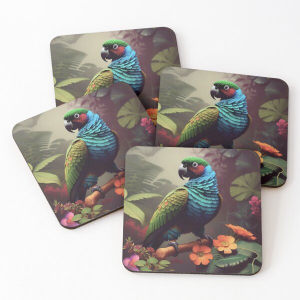 Item preview, Vintage Botanical Tropical Parrot Art designed and sold by Ima-Shel-Mae.