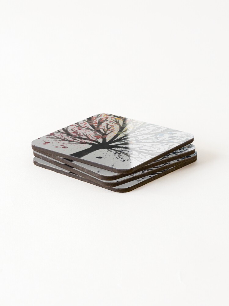 Thumbnail 4 of 5, Coasters (Set of 4), Splatter Tree designed and sold by ALifeInColor.