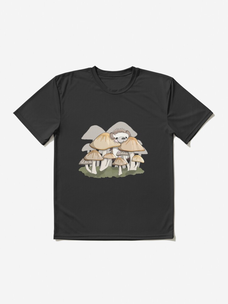 Thumbnail 2 of 7, Active T-Shirt, Hedgehog in the Mushrooms designed and sold by RhondaLuluArt.
