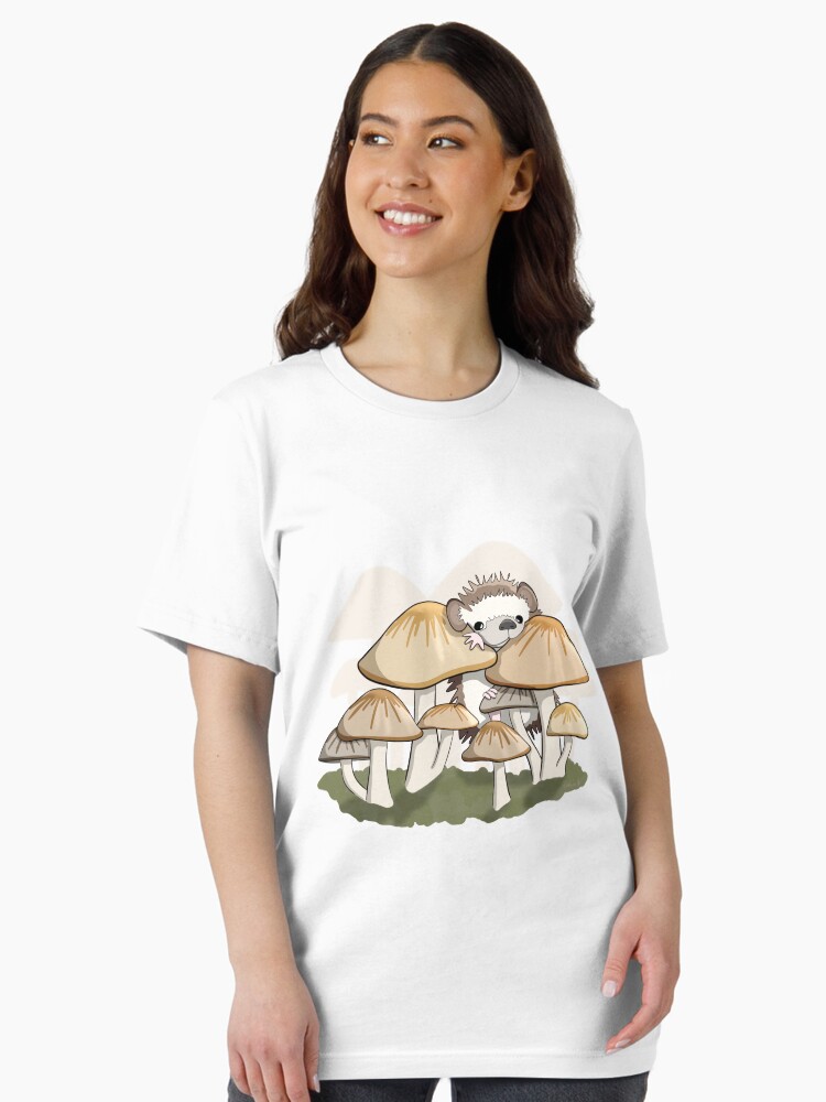 Thumbnail 2 of 7, Essential T-Shirt, Hedgehog in the Mushrooms designed and sold by RhondaLuluArt.