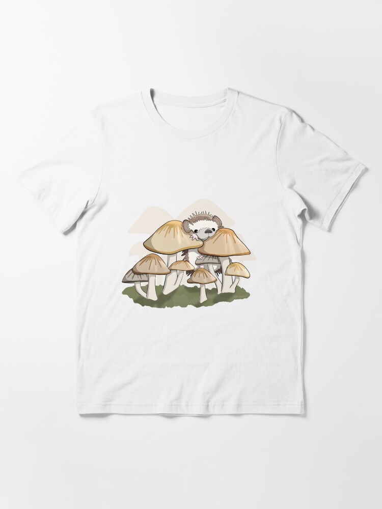 Thumbnail 3 of 7, Essential T-Shirt, Hedgehog in the Mushrooms designed and sold by RhondaLuluArt.
