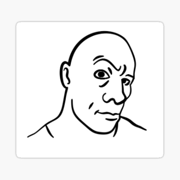 Dwayne The Rock Johnson Eyebrow Raise Sticker for Sale by Shrek46
