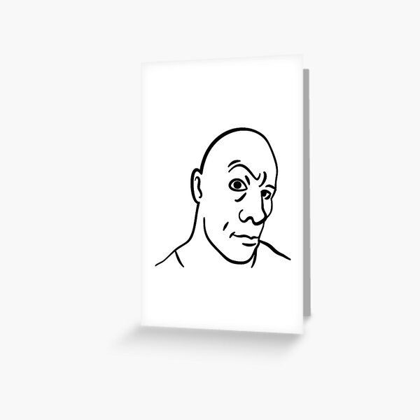 The rock eyebrow meme | Greeting Card