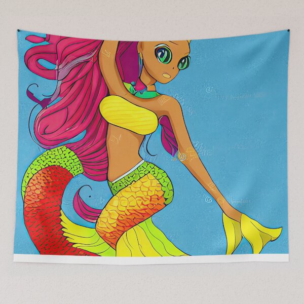 Item preview, African American Mermaid - AI Art designed and sold by casaai.