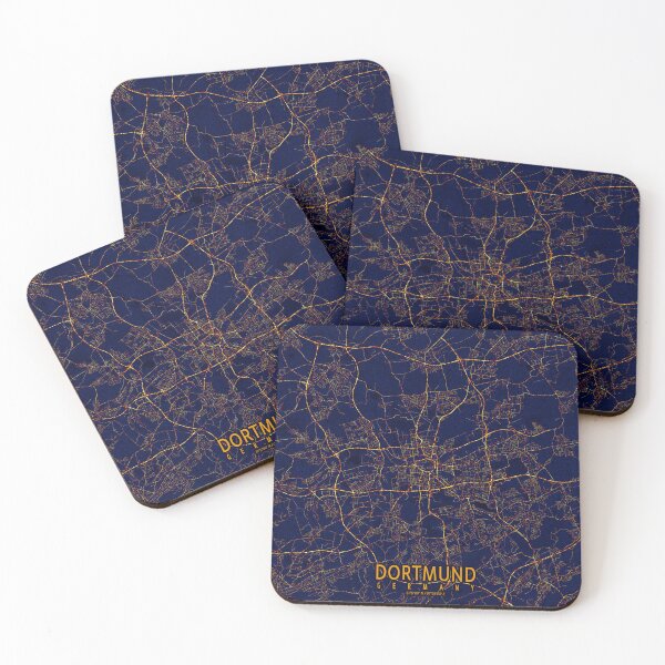 Item preview, Dortmund, Germany Map -  City At Night designed and sold by deMAP.