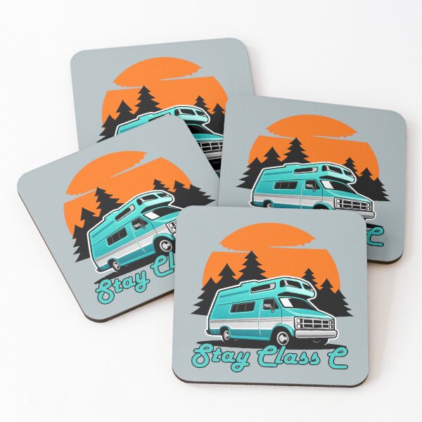 Item preview, Retro Stay Class C Camping Nature Trees designed and sold by SunfullyYours.