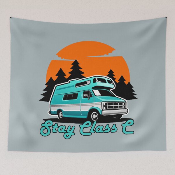 Item preview, Retro Stay Class C Camping Nature Trees designed and sold by SunfullyYours.