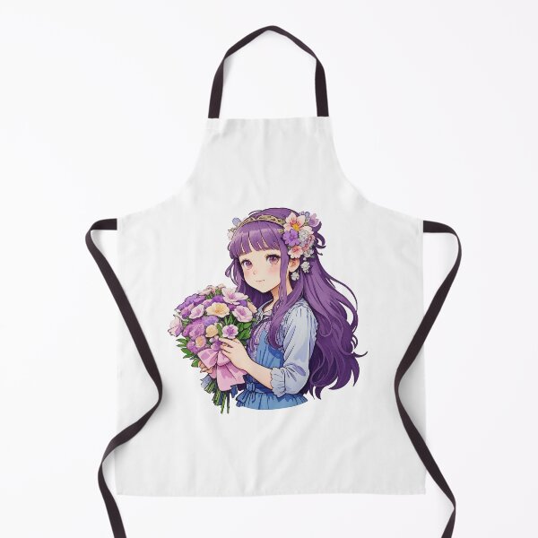 Item preview, violet cute girl with flower designed and sold by Ayothaya.