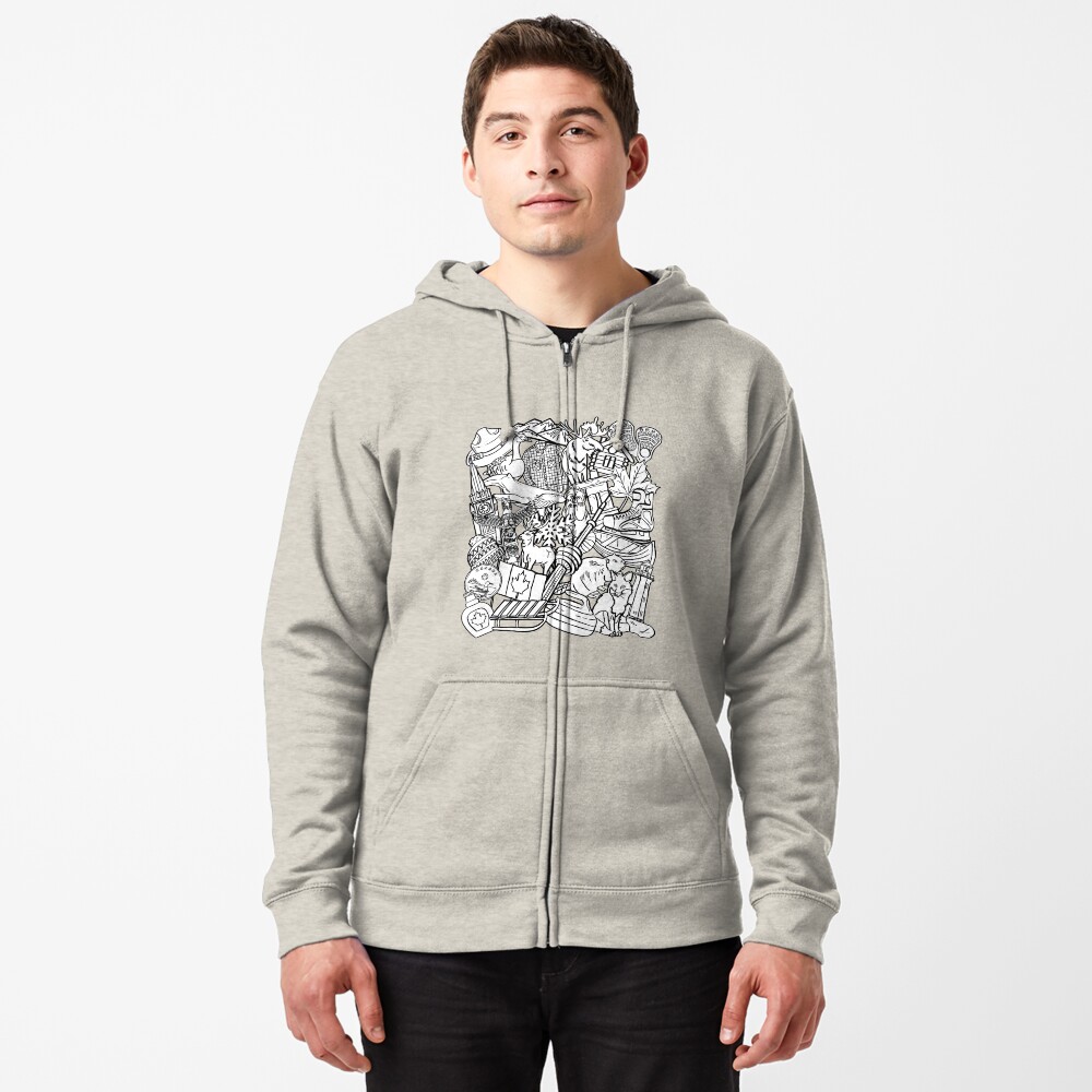 Item preview, Zipped Hoodie designed and sold by chuchucolouring.