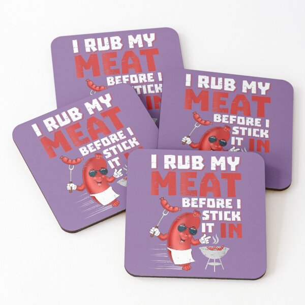 Item preview, BBQ Dad Offset Smoker Pit Accessory I Rub My Meat Funny 		 designed and sold by elxukoizn83.