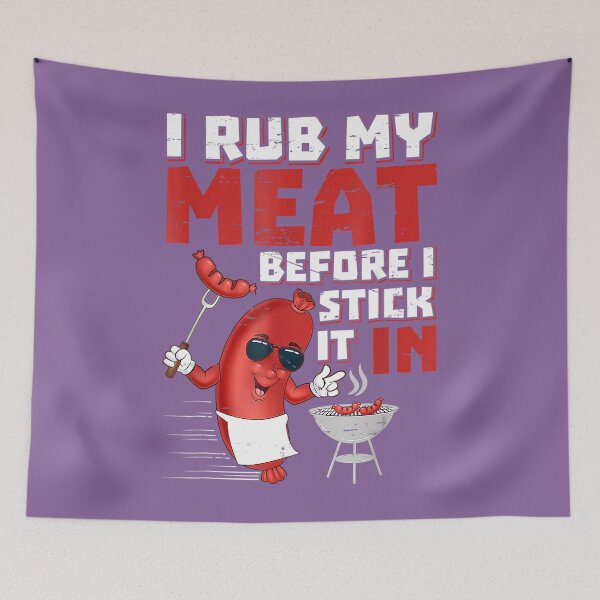 Item preview, BBQ Dad Offset Smoker Pit Accessory I Rub My Meat Funny 		 designed and sold by elxukoizn83.