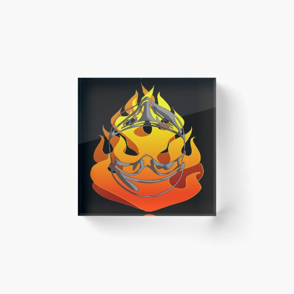 Item preview, Firefighters Logo Helmet in Flame Fireman Design designed and sold by jmc-aas.